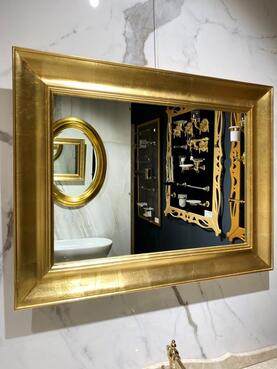 Зеркало Claudio Di Biase - 9.2505/3-L-O золото 700х900