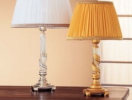 Настольная лампа Or Illuminazione - 215/P Met chrome lampshade white