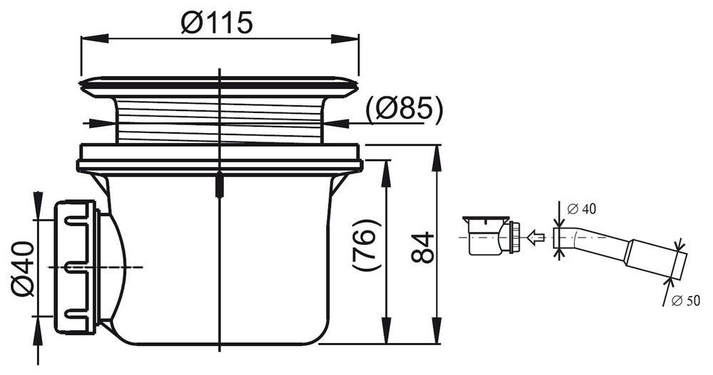 Сифон RAVAK BASIC-90 X01308 фото