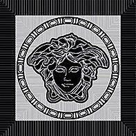 Керамограніт Versace Fir.med.nat nero/plat 9,8x9,8 G0047131 фото