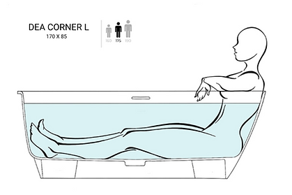 Ванна Глянцевая Water Composite DEA CORNER L Light WC-LGT-DEA-CNR-L фото