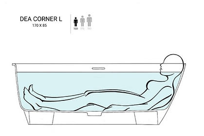 Ванна Глянцевая Water Composite DEA CORNER L Light WC-LGT-DEA-CNR-L фото