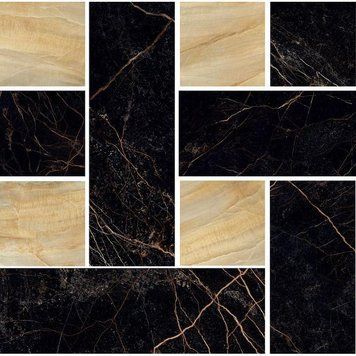 Керамограніт Versace Mos.chest.nero-oro 29,1x29,1 G0240450 фото