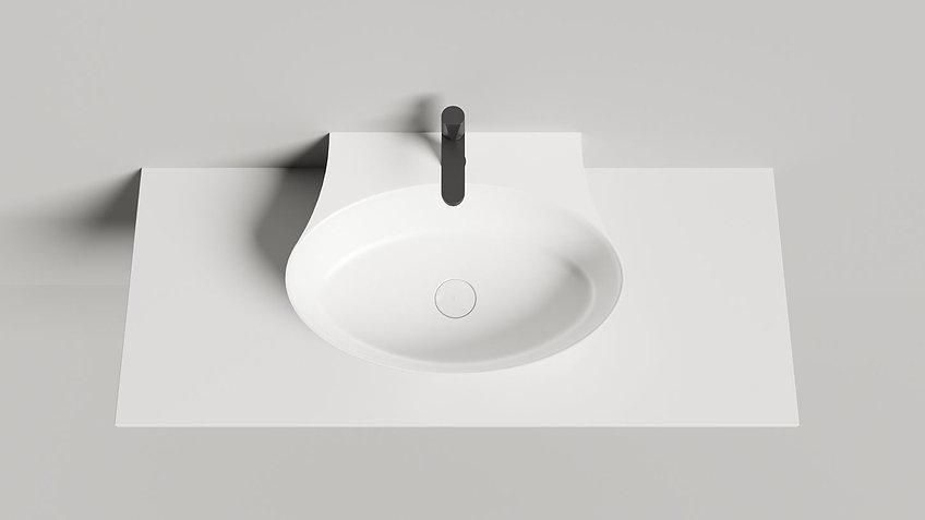 Умивальник глянцевий WGT MARE 01 450х150х580 500139 фото