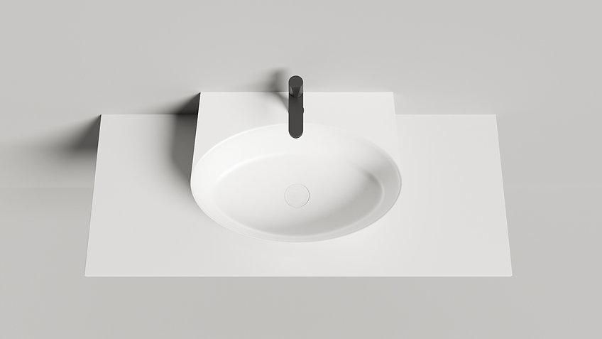 Умивальник глянцевий WGT MARE 02 450х150х580 500140 фото