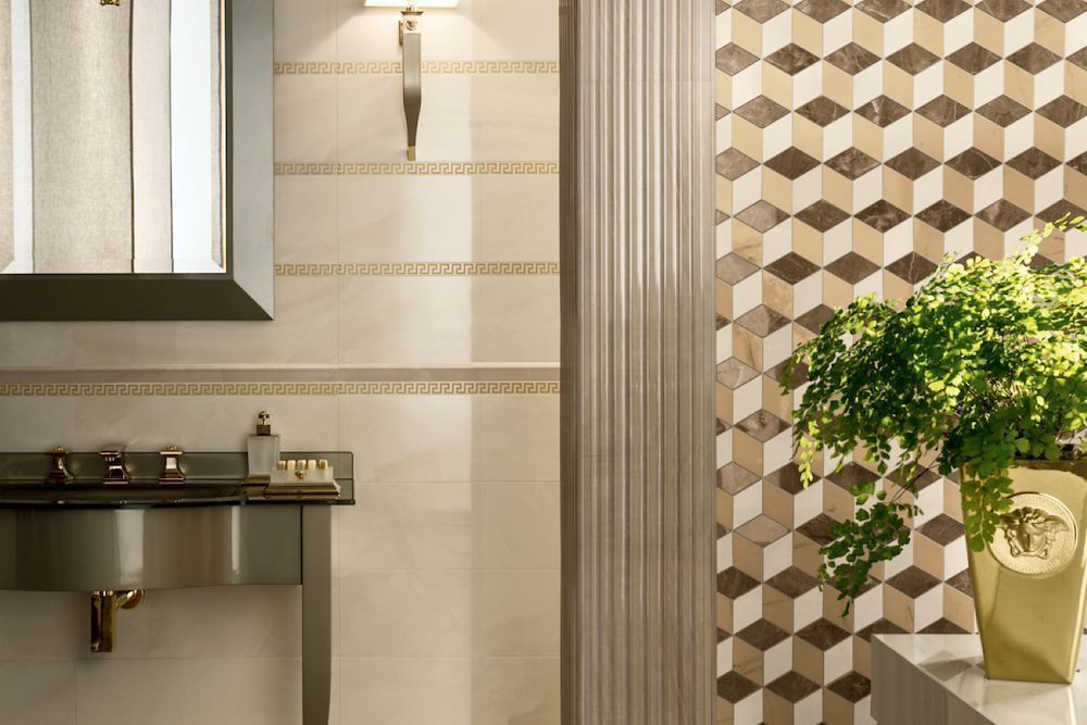 Керамогранит Versace Fas.greca beige sab 11,5x58,5 G0240204 фото