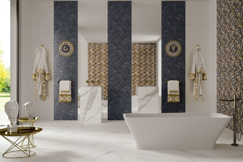 Керамограніт Versace Icons baroc black gold r 60x120 PF60011024 фото