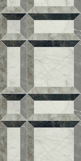 Керамограніт Versace Tarsia frame. nero lu3r 60x120 PF60014088 фото