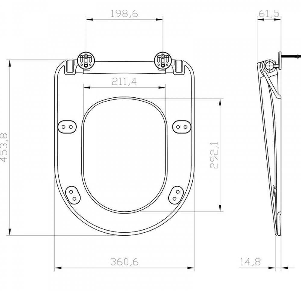 Ravak WC Сидіння з кришкою Uni Chrome Flat Чорний X01795 фото