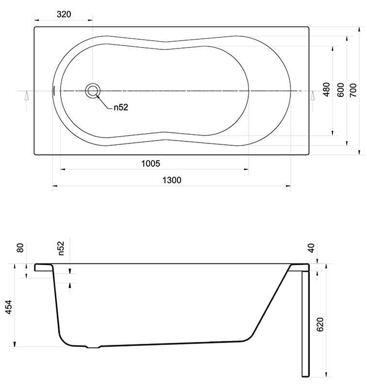 Ванна акрилова Cersanit Nike 150x70 см з ніжками S301-246 фото
