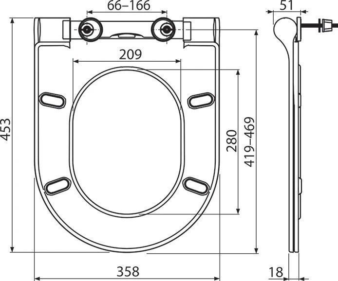 Ravak WC Сидіння з кришкою Uni Chrome Slim white X01550 фото