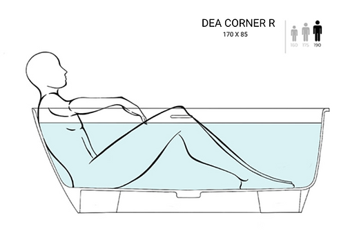 Ванна Глянцевая Water Composite DEA CORNER R Light WC-LGT-DEA-CNR-R фото