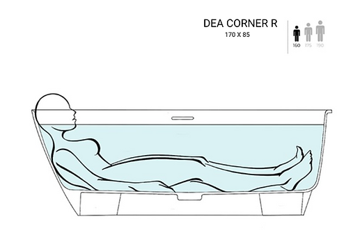 Ванна Глянцевая Water Composite DEA CORNER R Light WC-LGT-DEA-CNR-R фото