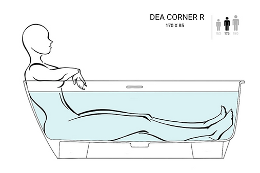 Ванна Глянцевая Water Composite DEA CORNER R Light WC-LGT-DEA-CNR-R фото