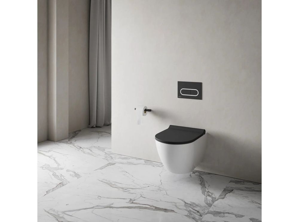 Ravak WC Сидіння з кришкою Vita Slim, Чорний X01862 фото