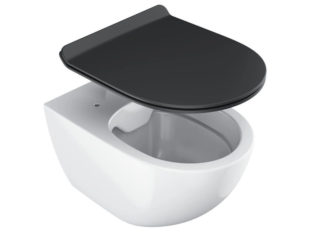 Ravak WC Сидіння з кришкою Vita Slim, Чорний X01862 фото