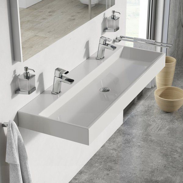Умивальник Ravak NATURAL DUO 1200 Білий з отворами без переливу XJO01212000 фото
