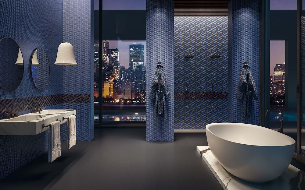 Керамогранит Versace Manifesto.gr.max.blu r 120x280 PF60011443 фото