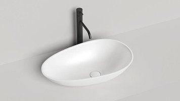 Умывальник глянцевый WGT OVALE 345х140х580 500131 фото