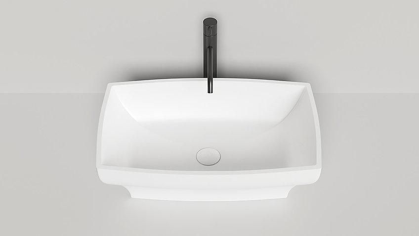 Умывальник глянцевый WGT VITTORIA 04 380х150х600 500127 фото