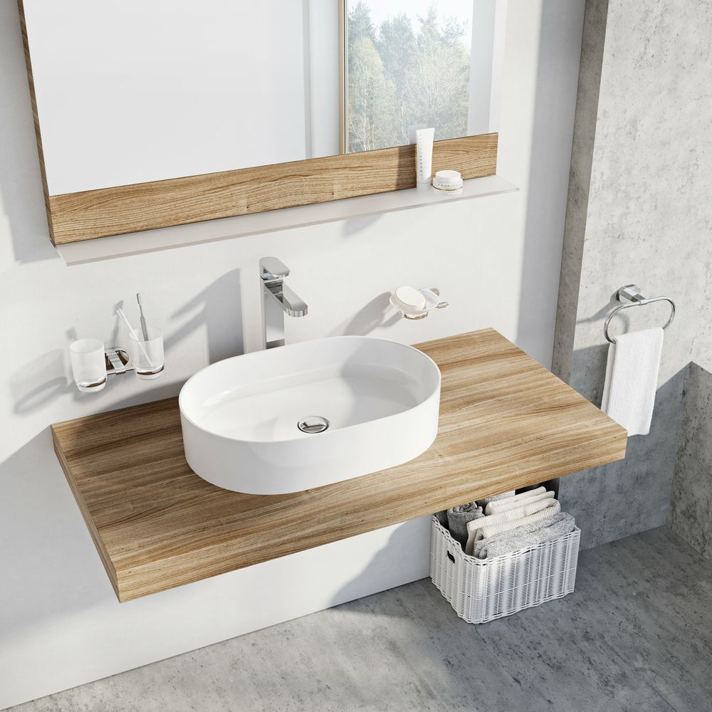 Умивальник Керамічний Ravak Ceramic 550 O Slim Білий XJX01155001 фото