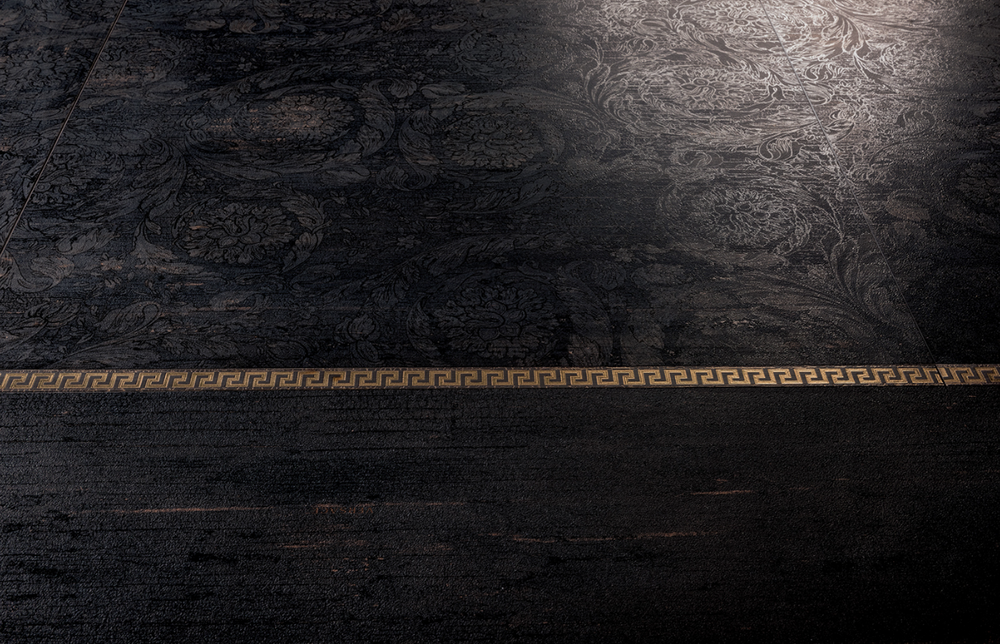 Напольный декор Versace Fas.greca oro carbon 20x80 G0263040 фото