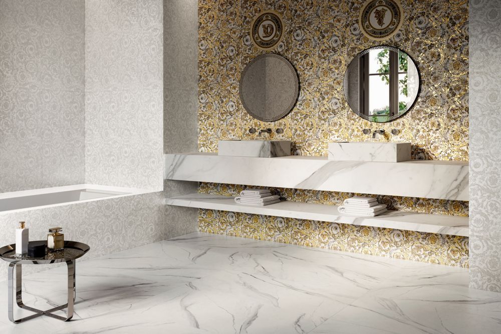 Керамогранит Versace Icons barocco gard.white ret 60x120 G28323 фото