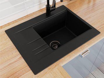 Кухонна мийка BODRUM 650 black shine Miraggio MG-UA-0002300 фото