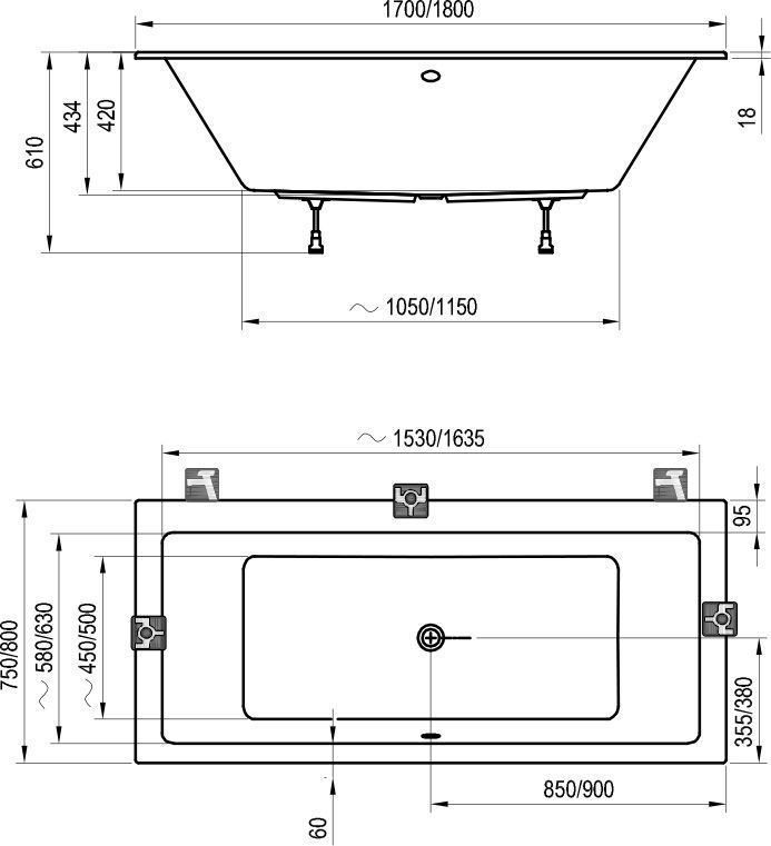 Ванна Ravak FORMY 01 SLIM 180 x 80 C881300000 фото