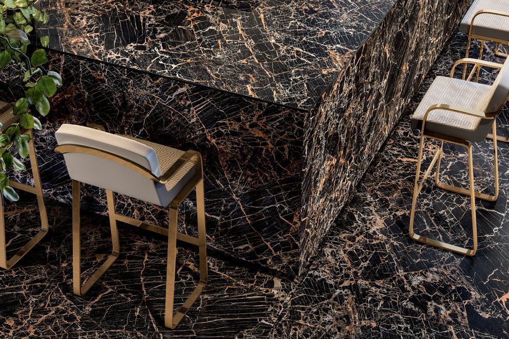 Керамограніт Versace Maximvs black&gold lux r 60x60 G67624 фото